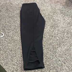 Zella crop Black Leggings with Cutout Detail